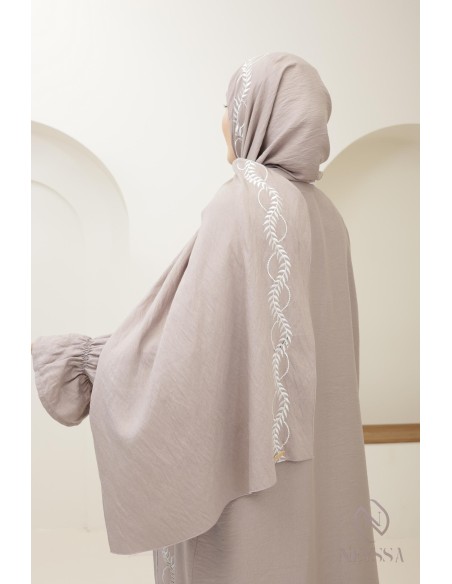 Muslim woman prayer dress, integrated hijab abaya for Ramadan