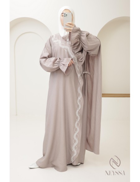 Muslim woman prayer dress, integrated hijab abaya for Ramadan