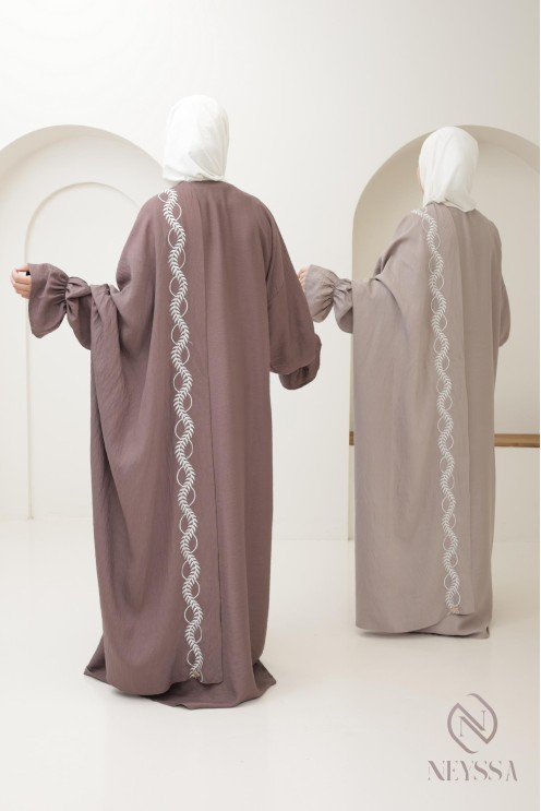 Robe de prière femme musulmane, abaya hijab intégré pour le ramadan