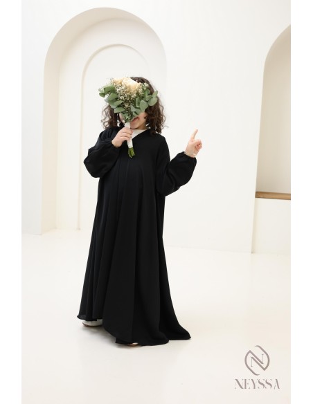 Abaya Noir Umbrella Dubaï confection neyssa, combo mère fille AID 2025