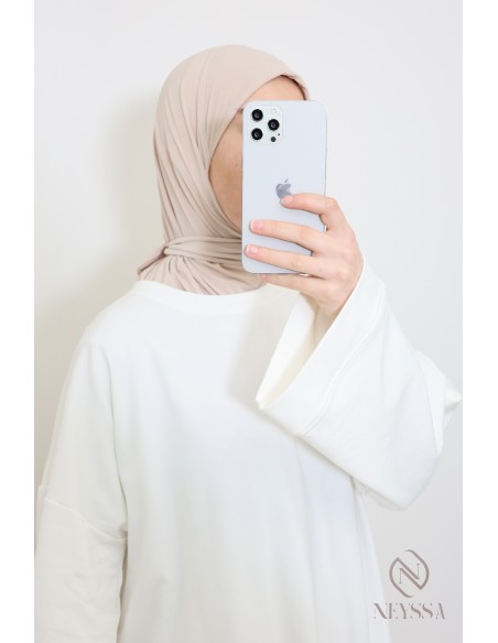 Hijab Kapuze zum Binden aus Premium-Jersey ideal für den Alltag