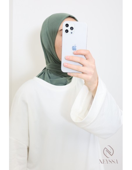 Hijab Kapuze zum Binden aus Premium-Jersey ideal für den Alltag