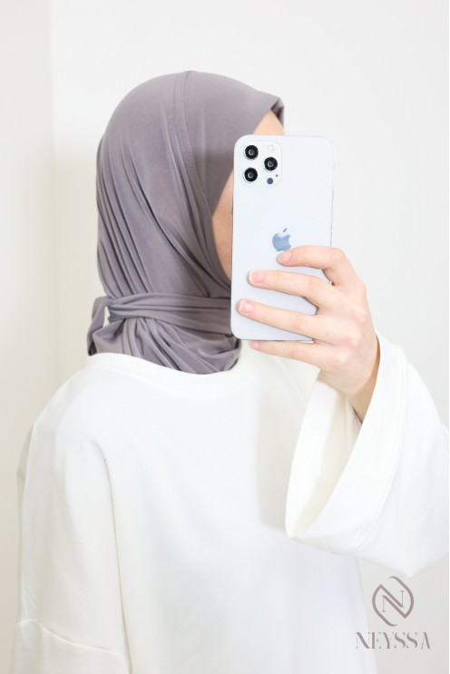 hijab cagoule à nouer en jersey premium idéal pour le quotidien