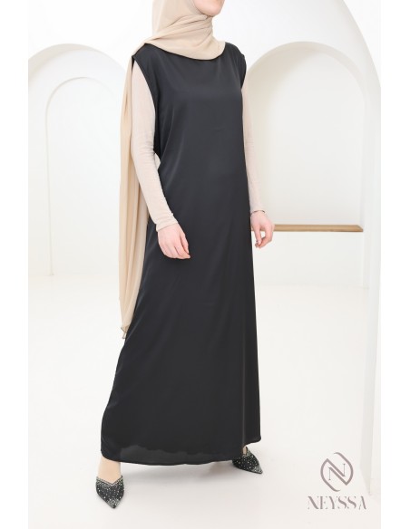 Sous robe sans manches effet satin idéale à porter pour ses kimono