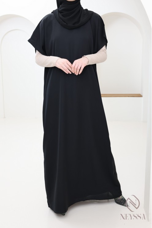 Sous abaya fond de robe nidah, tissu fluide pour compléter son kimono