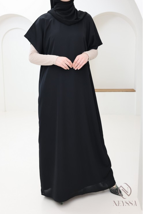 Sous abaya fond de robe nidah, tissu fluide pour compléter son kimono
