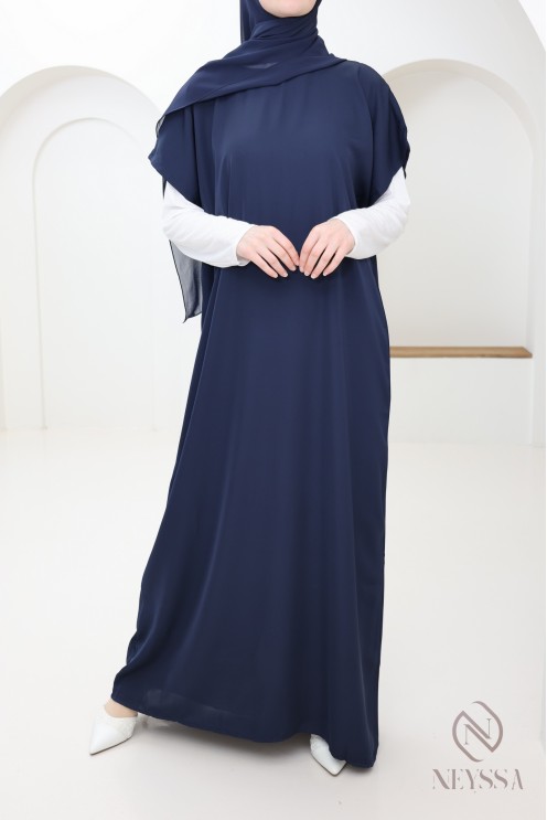 Under abaya nidah dress base, flowing fabric to complement her kimono
