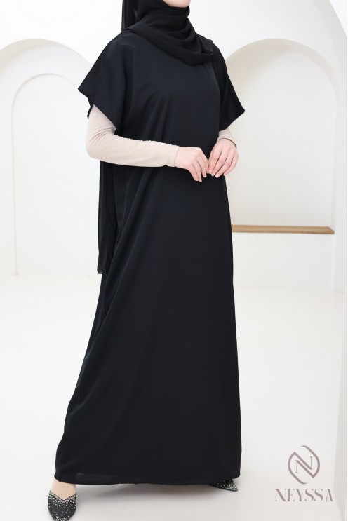 Under abaya nidah dress base, flowing fabric to complement her kimono