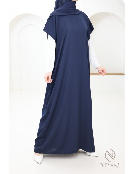 Under abaya nidah dress base, flowing fabric to complement her kimono