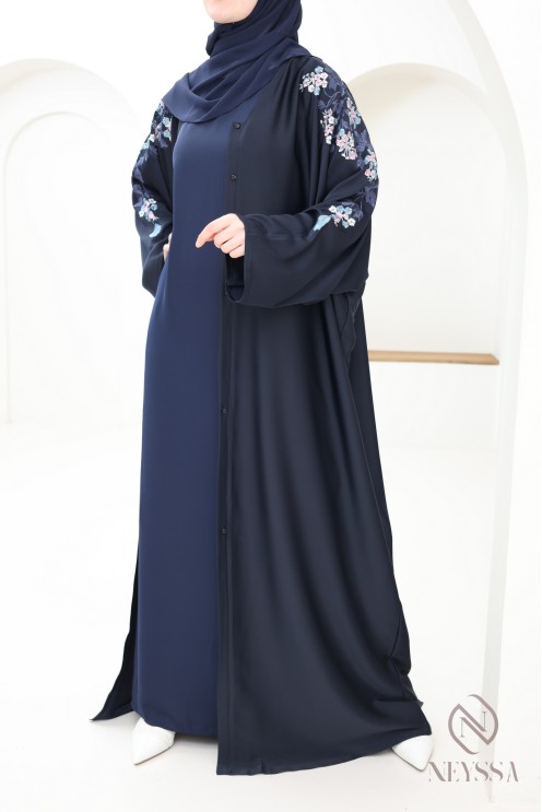Sous abaya fond de robe nidah, tissu fluide pour compléter son kimono