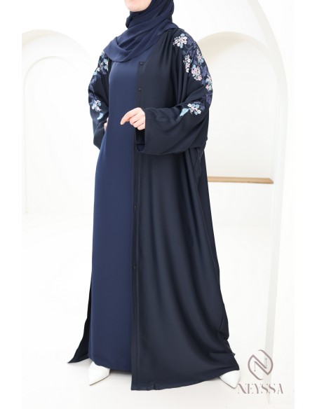 Sous abaya fond de robe nidah, tissu fluide pour compléter son kimono