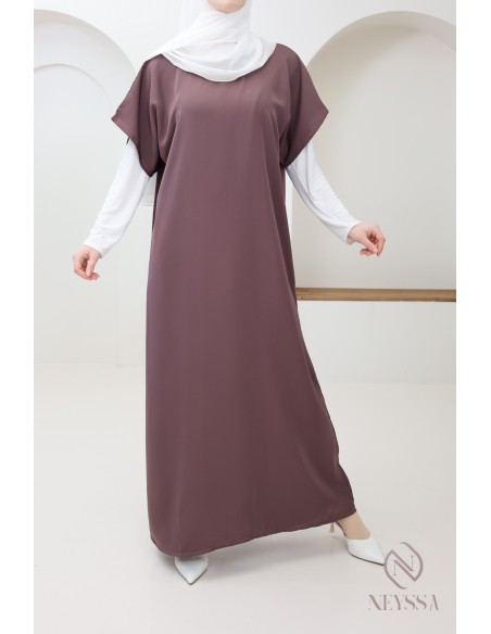 Sous abaya fond de robe nidah, tissu fluide pour compléter son kimono