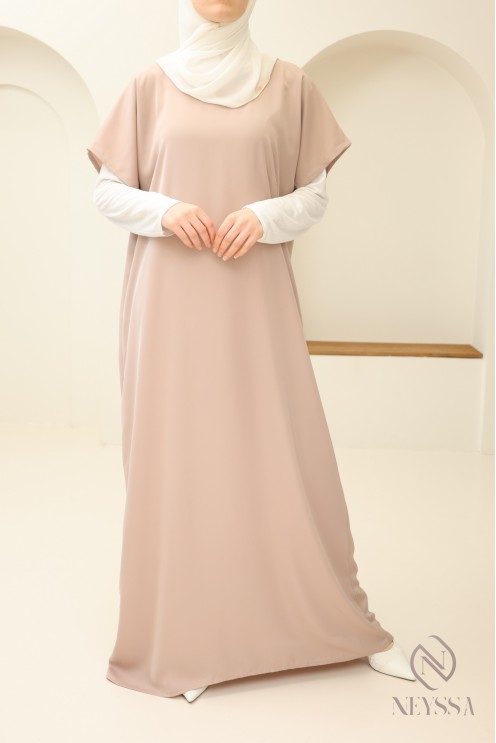 Sous abaya fond de robe nidah, tissu fluide pour compléter son kimono