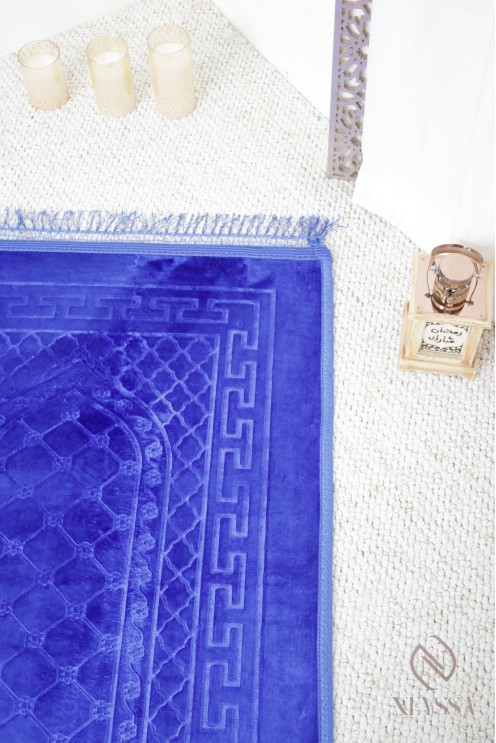 Grand tapis de prière velours épais pour accomplissement de la salat