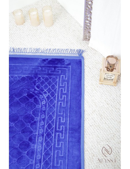 Grand tapis de prière velours épais pour accomplissement de la salat