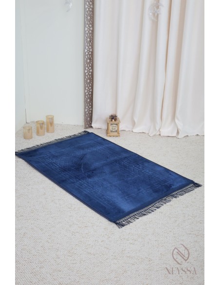 Grand tapis de prière velours épais pour accomplissement de la salat