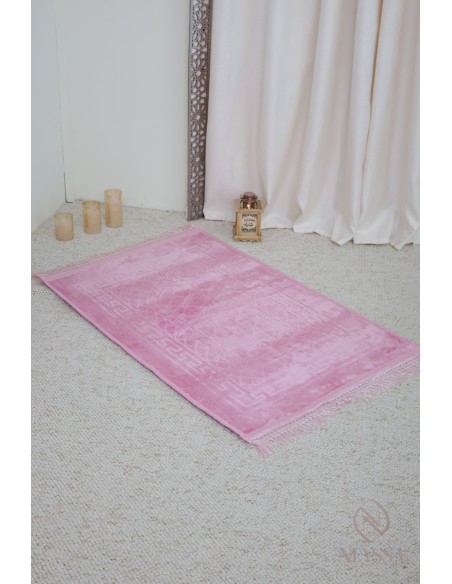 Grand tapis de prière velours épais pour accomplissement de la salat