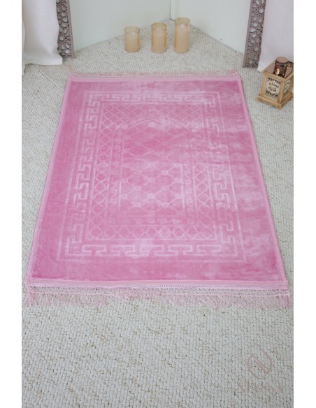Grand tapis de prière velours épais pour accomplissement de la salat