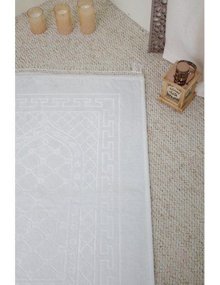 Grand tapis de prière velours épais pour accomplissement de la salat