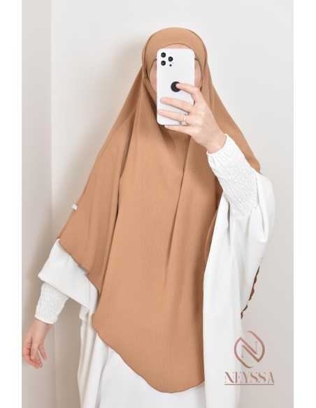 Khimar en jazz mi long, pas cher, idéale pour l'été, femme musulmane