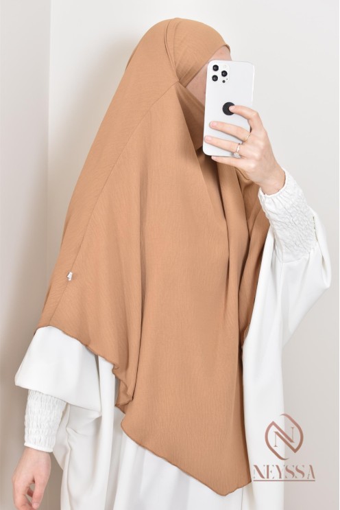 Khimar en jazz mi long, pas cher, idéale pour l'été, femme musulmane