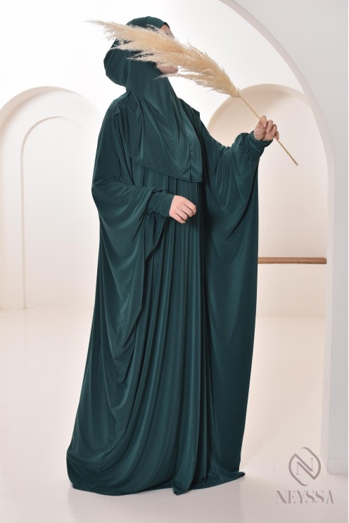 Robe de prière ample tenue de prière hijab intégré facile à enfiler