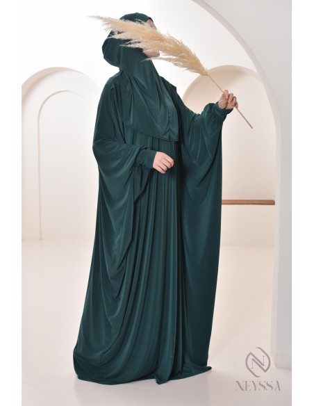 Robe de prière ample tenue de prière hijab intégré facile à enfiler