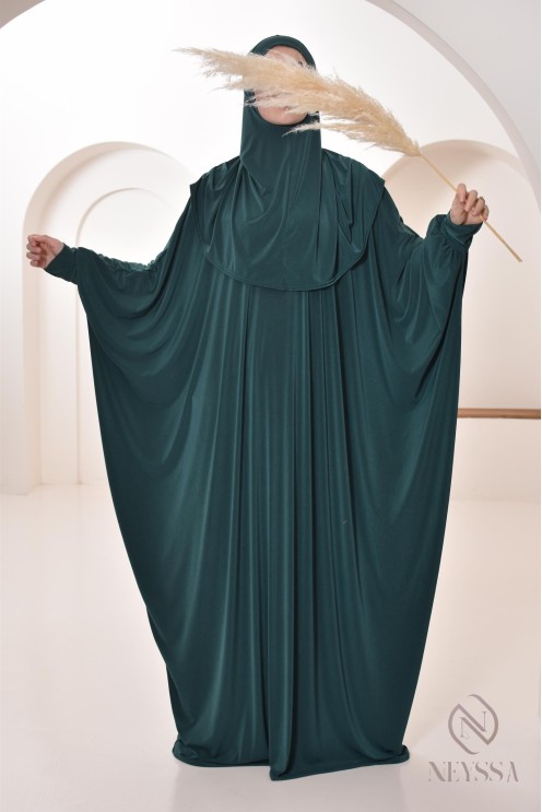 Robe de prière ample tenue de prière hijab intégré facile à enfiler