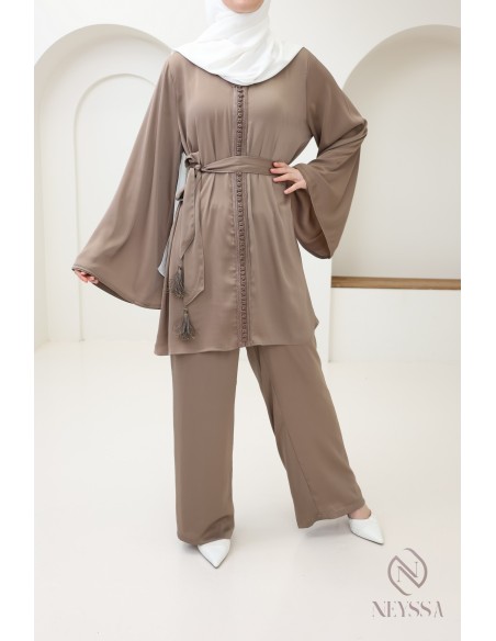 Caftan-style women's set, tunic with sfifa + palazzo
