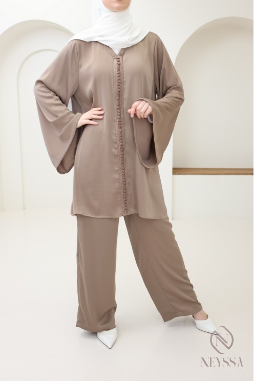 Damen-Ensemble im Kaftan-Stil, Tunika mit Sfifa + Palazzo.