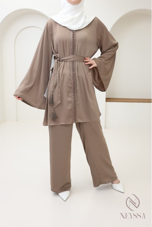 Damen-Ensemble im Kaftan-Stil, Tunika mit Sfifa + Palazzo.