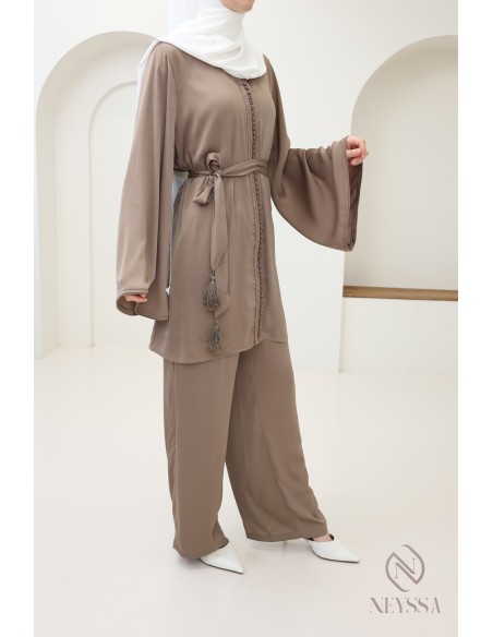 Caftan-style women's set, tunic with sfifa + palazzo