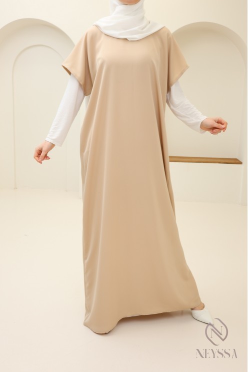 Under abaya nidah dress base, flowing fabric to complement her kimono