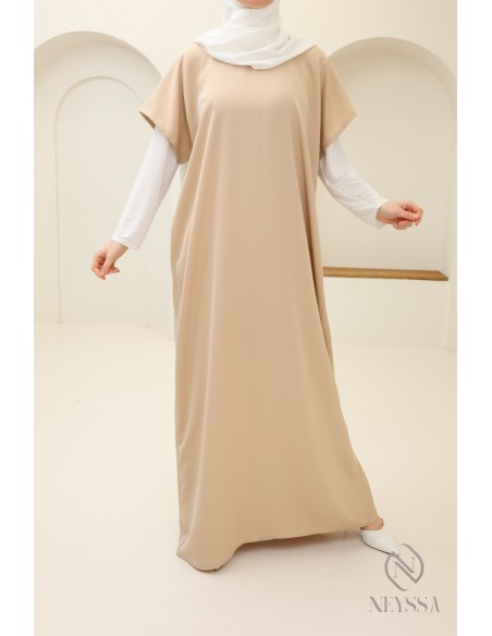 Sous abaya fond de robe nidah, tissu fluide pour compléter son kimono