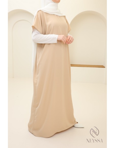 Under abaya nidah dress base, flowing fabric to complement her kimono