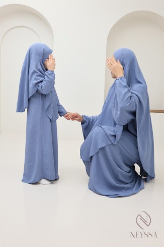 Combo abaya khimar mère ou fille en jazz pour un look assorti 2