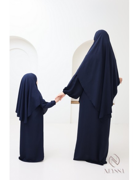 abaya khimar en jazz mère ou fille, combo pour être assorties