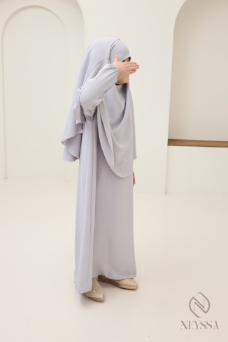 Abaya khimar set for mother or daughter in jazz, ideal for Ramadan 2