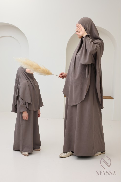 abaya khimar in spitz zulaufend für Mutter und Tochter, Gebets-Combo.