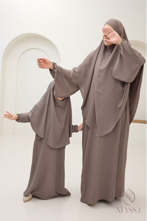 abaya khimar in spitz zulaufend für Mutter und Tochter, Gebets-Combo.