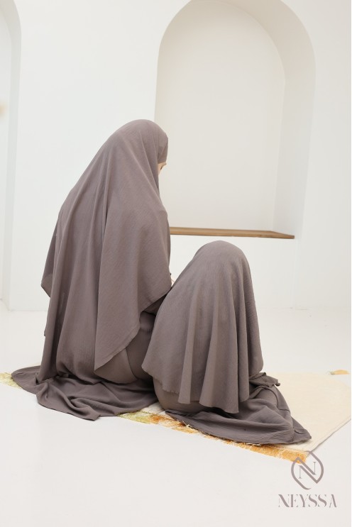 abaya khimar en pointe for mother and daughter, prayer combo
