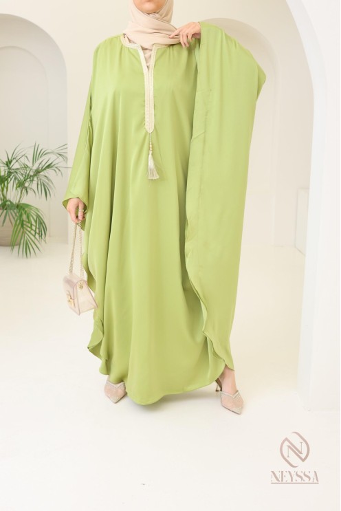 Abaya papillon coupe ample idée tenue Aïd 2024 hijabi outfit