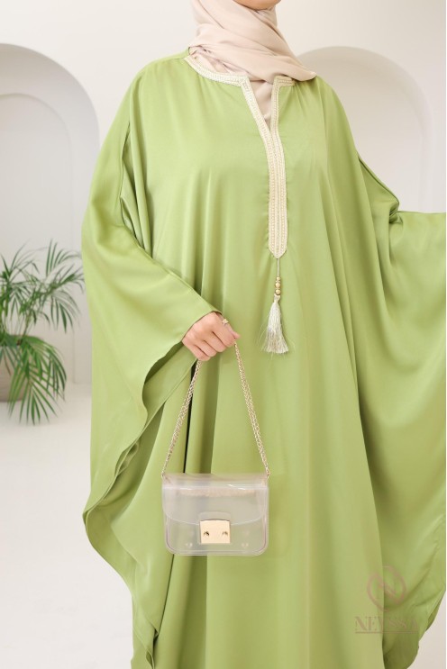 Abaya papillon coupe ample idée tenue Aïd 2024 hijabi outfit