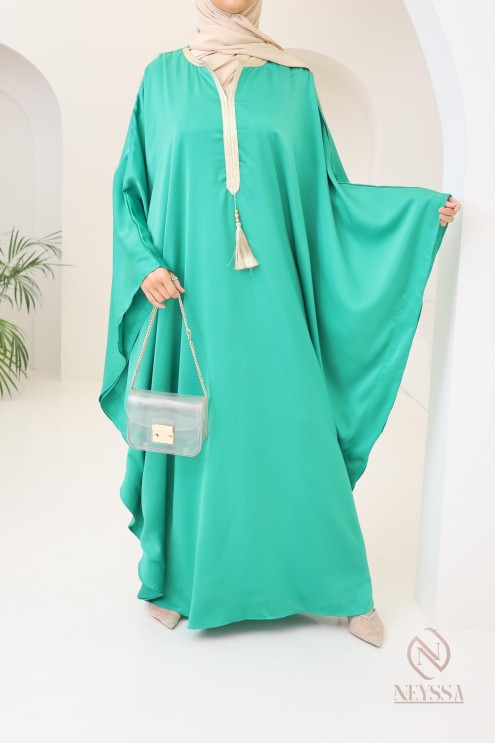 Abaya papillon coupe ample idée tenue Aïd 2024 hijabi outfit