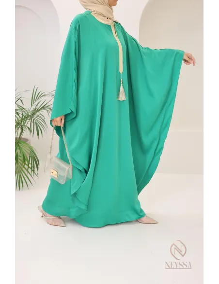 Abaya papillon coupe ample idée tenue Aïd 2024 hijabi outfit