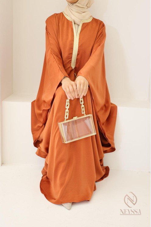 Abaya papillon coupe ample idée tenue Aïd 2024 hijabi outfit