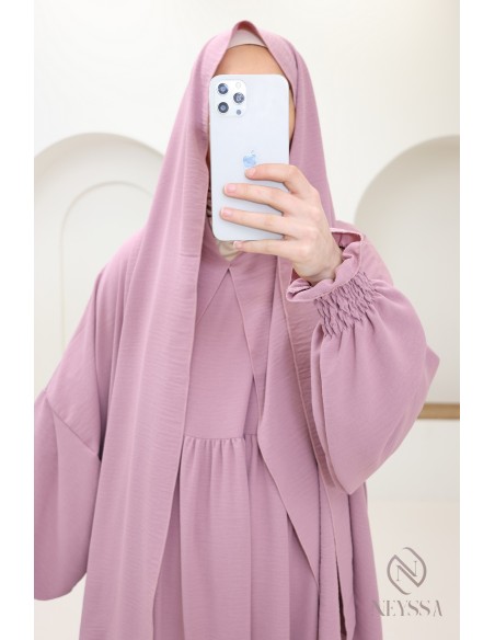 Gebetsabaya mit integriertem Hijab aus Jazz, muslimische Frau, Ramadan