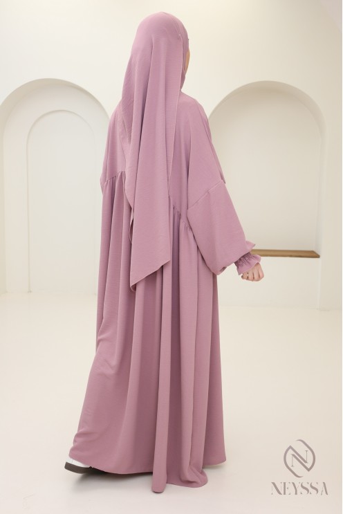 Abaya de prière hijab intégré en jazz, femme musulmane, ramadan 2025