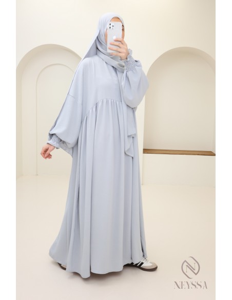 Abaya with integrated hijab in jazz, muslim woman, ramadan 2025