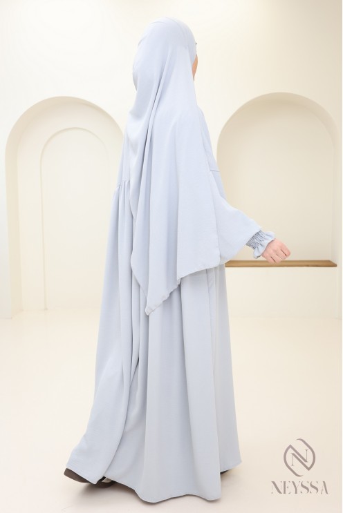 Abaya with integrated hijab in jazz, muslim woman, ramadan 2025